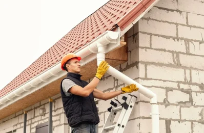Pose et remplacement de gouttières à Rombly